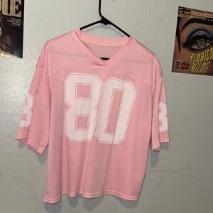 PacSun Pink Mesh Jersey Top